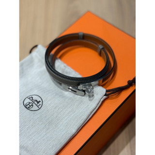 Hermes kelly 皮帶 大象灰 全新