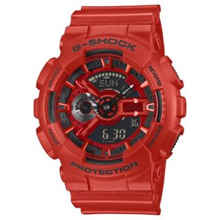 【CASIO 卡西歐】G-SHOCK 強勢氣息 大膽堅韌 紅 GA-110RRB-4A 51.2mm