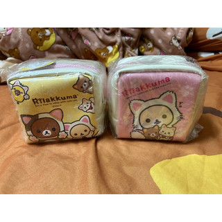 台灣正品✨收藏品💞Rilakkuma 拉拉熊 懶懶熊 ✨立體方型 大拉鍊 化妝包 收納包