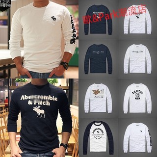男生 AF A&F 刺繡麋鹿 AandF 長袖T恤 長T 長Tee 優質純棉 長袖T-Shirt 休閒長T