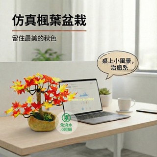 盆景 楓葉 楓樹模擬 人造樹 石頭盆景 桌上小盆栽擺飾日韓料理冷臺餐廳擺盤禮品喜宴居家擺設園藝冷盤赤身水族假樹裝飾造景
