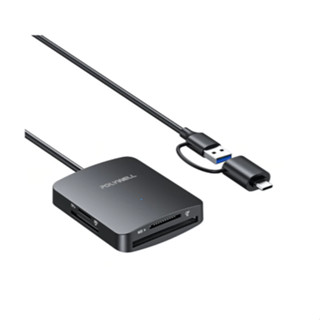 POLYWELL USB3.2雙介面四合一讀卡機 SD/CF/TF/MS卡 可同時讀取 5Gbps