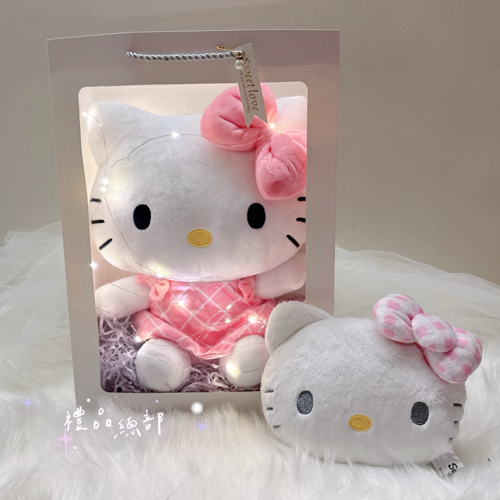 現貨|實拍 正版三麗鷗 Kitty娃娃 12英吋 禮品袋 Kitty玩偶 Kitty抱枕  kitty吊飾 畢業禮 花束