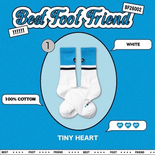 【P.COAST LAB】BFF - Tiny Heart_小心心刺繡長襪_WH_BF26002（白色）