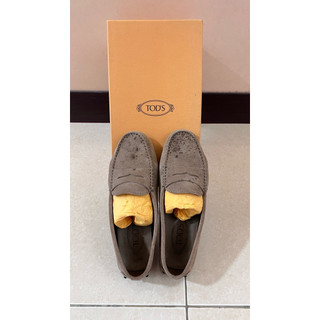 《二手真品》 Tods 麂皮豆豆鞋 褐色 24cm