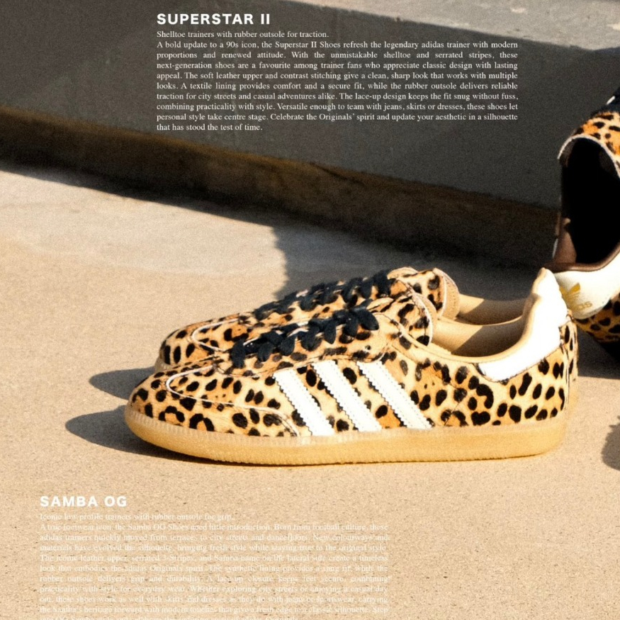 S.G Adidas 愛迪達 Samba OG KI6674 女 休閒鞋 德訓鞋 豹紋 舒適 棕 白