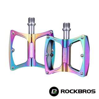 《ROCKBROS洛克兄弟》自行車鋁合金炫彩輕量踏板 LX-K340 (單車/腳踏板/腳踏/單車踏板/單車改裝)