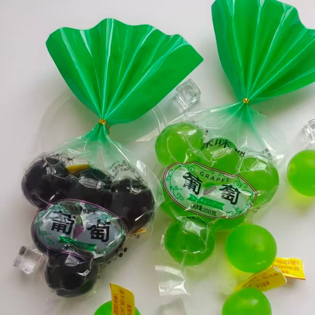 🍊巨峰葡萄果凍咪咪喵新款果凍爆皮葡萄氣球果凍網紅衕款兒童小零食