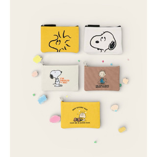 隔日到貨『🇰🇷薇琪歐妮』濟州島限定 Snoopy 史努比正版 帆布拉鍊收納袋 5款可選 小收納袋 小帆布袋