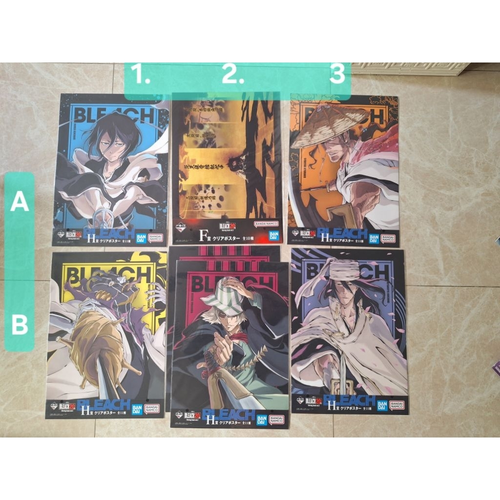 死神 千年血戰篇 一番賞 海報 透明海報 朽木露琪亞 京樂春水 朽木白哉 浦原喜助 pvc海報