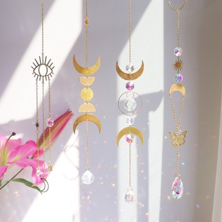 Suncatcher 簡約天體月相太陽捕手｜水晶掛飾 日月眼睛 歐美風 居家窗飾 喬遷禮物