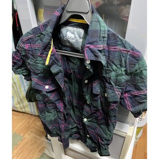 New york 服飾品牌 女款 質感 格紋 襯衫 尺碼：M 女生衣著 上衣 襯衫