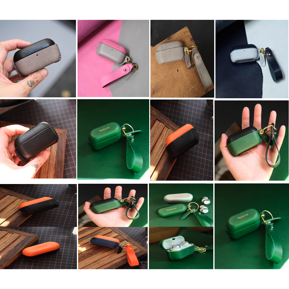 [滿購蛤]Technics EAH-AZ100/AZ-100 耳機保護套｜植鞣真皮皮套 松下專用保護殼 高質感皮質收納套