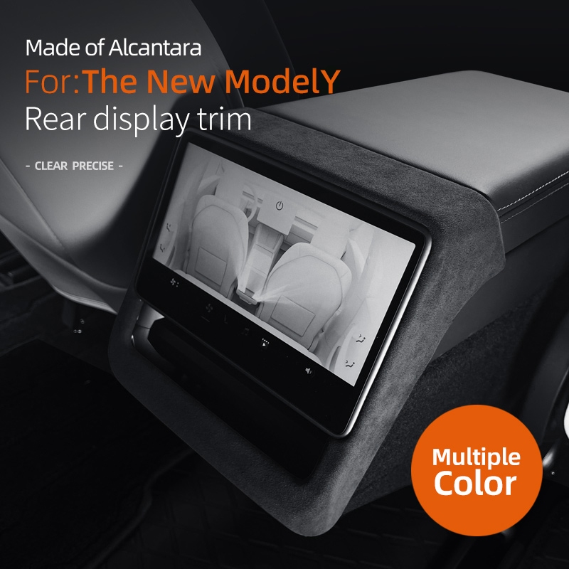 【台灣出貨】超跑麂皮Alcantara®/TESLA特斯拉後座顯示螢幕邊框改裝配件【適用於2025煥新版Model Y】
