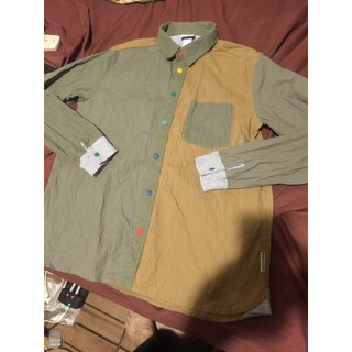 GYM MASTER x GRAND ONE 日本山系戶外登山大牌 拼接 彈性 純棉 工作襯衫 撞色 軍裝 工裝 有口袋
