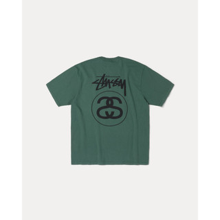 AirRoom 正品 2025AW STUSSY STOCK LINK TEE 左胸字體 背後 雙 LOGO 水洗