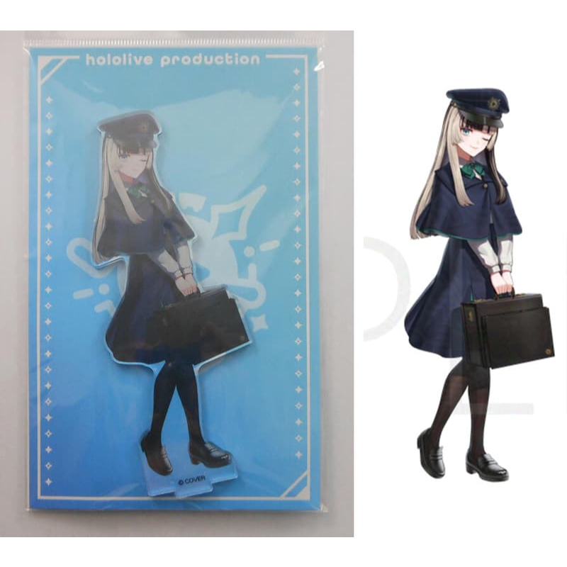 【旅人事務所】日本 東京車站(東京駅)限定 Hololive 站長造型 ReGLOSS 拉電 儒烏風亭螺鈿 壓克力 立牌