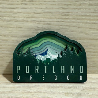 二手九成新🌲美國波特蘭紀念磁鐵｜Mount Hood 雪山設計✨