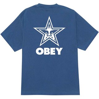 OBEY 167924225-ARN BOLD STAR TEE 短T (水洗藍色) 化學原宿