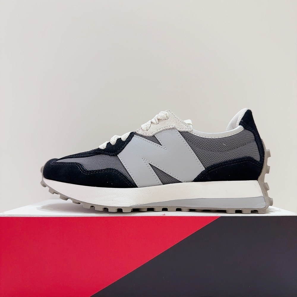 New Balance NB 327 男女款 黑色 皮革 麂皮 D楦頭 運動 休閒鞋 U327LNB