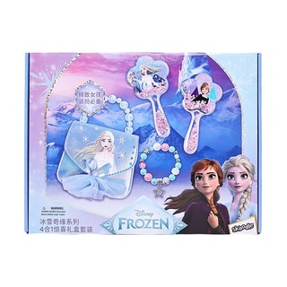 迪士尼冰雪奇緣超驚喜禮盒(女孩生日禮物 兒童首飾 兒童髮圈 公主造型)