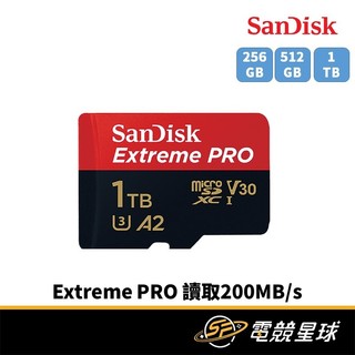 SANDISK Extreme PRO microSD 256G、512G、1TB | U3A2 | 公司貨 | 記憶卡