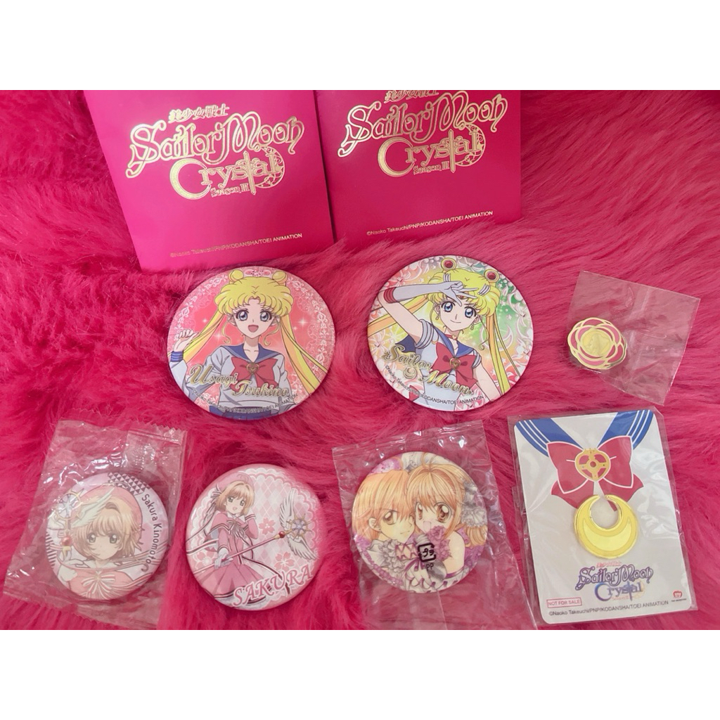 台灣快閃店美戰徵章 胸章 月光仙子 月野兔🌙別針 人魚的旋律 庫洛魔法使 整圖合售