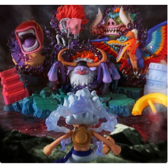 宏敢市集 日版 萬代 海賊王 航海王 WCF PREMIUM 尼卡魯夫 VS 五老星 場景組