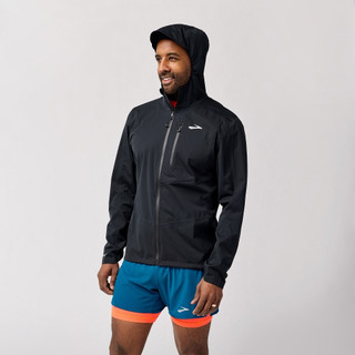 【BROOKS】男 High Point 高峰防水外套 2.0 經典黑(211541001)