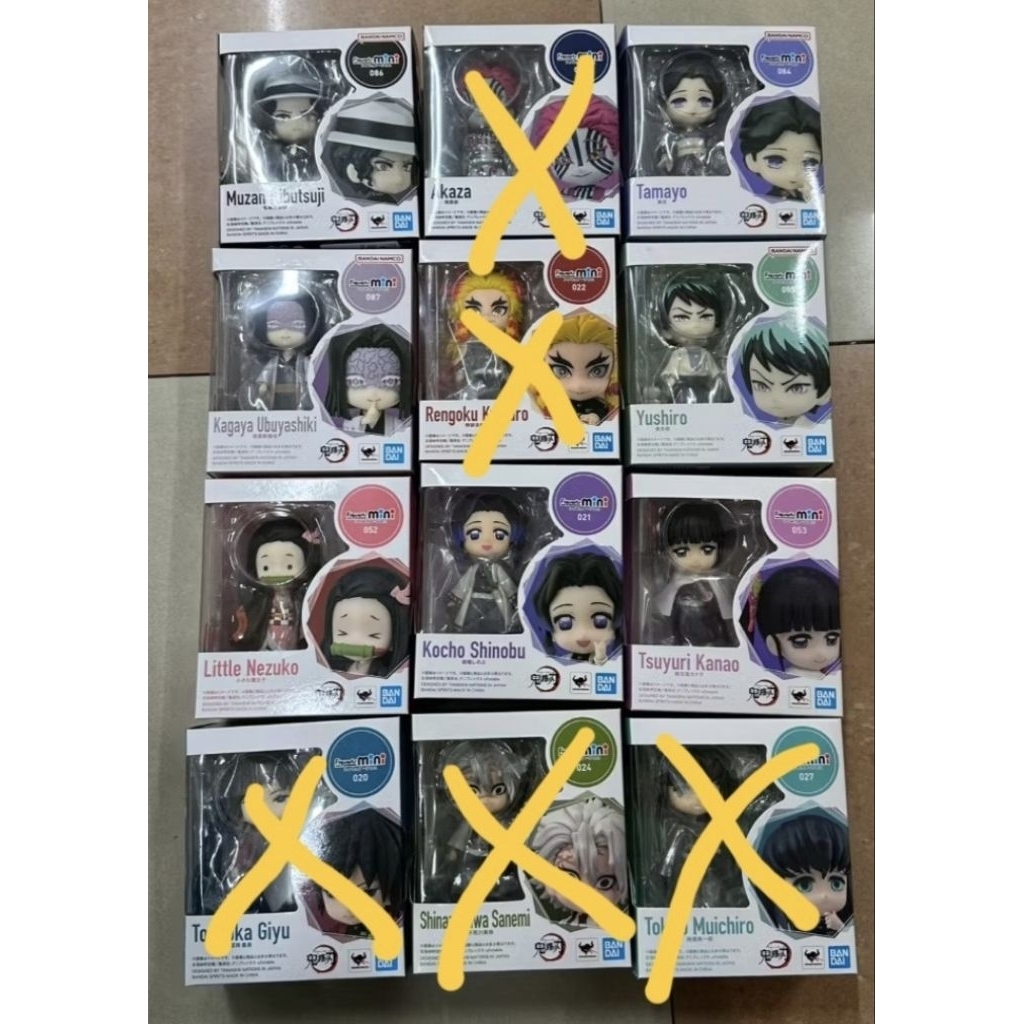 【AJ媽咪玩具鋪】mini 鬼滅之刃 猗窩座 時透無一郎 愈史郎 無慘 珠世 產屋敷耀哉 公仔 Q版