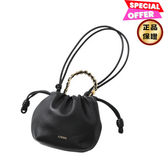 Loewe 柔軟 Nappa 小羊皮 迷你 Flamenco 包 黑色