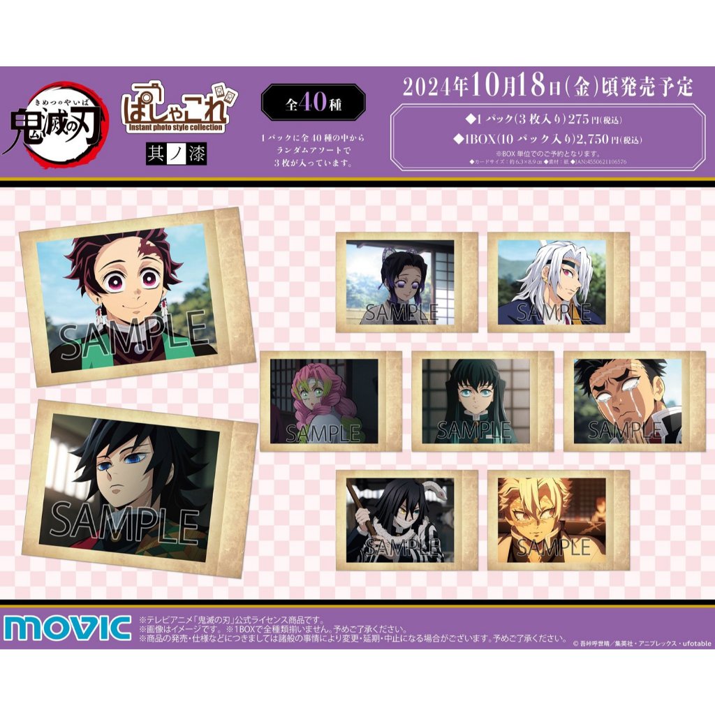 日版現貨 鬼滅之刃 拍立得 伊黑小芭內 胡蝶忍 富岡義勇 時透無一郎 炭治郎 不死川實彌 我妻善逸 禰豆子 vol.7