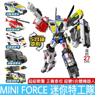 正版 MINI FORCE 迷你特工隊 超級戰警 正義泰坦 變形機器人 兒童玩具 變形玩具車 兒童生日禮物 迷你特攻隊