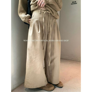 現貨｜𝗠𝗲𝘁𝘄𝗼 抽繩卡其洗水棉闊腿褲