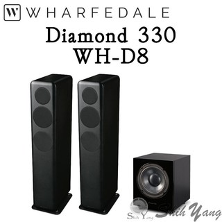 英國 Wharfedale Diamond 330 落地喇叭+WH-D8 重低音喇叭 公司貨保固 D330