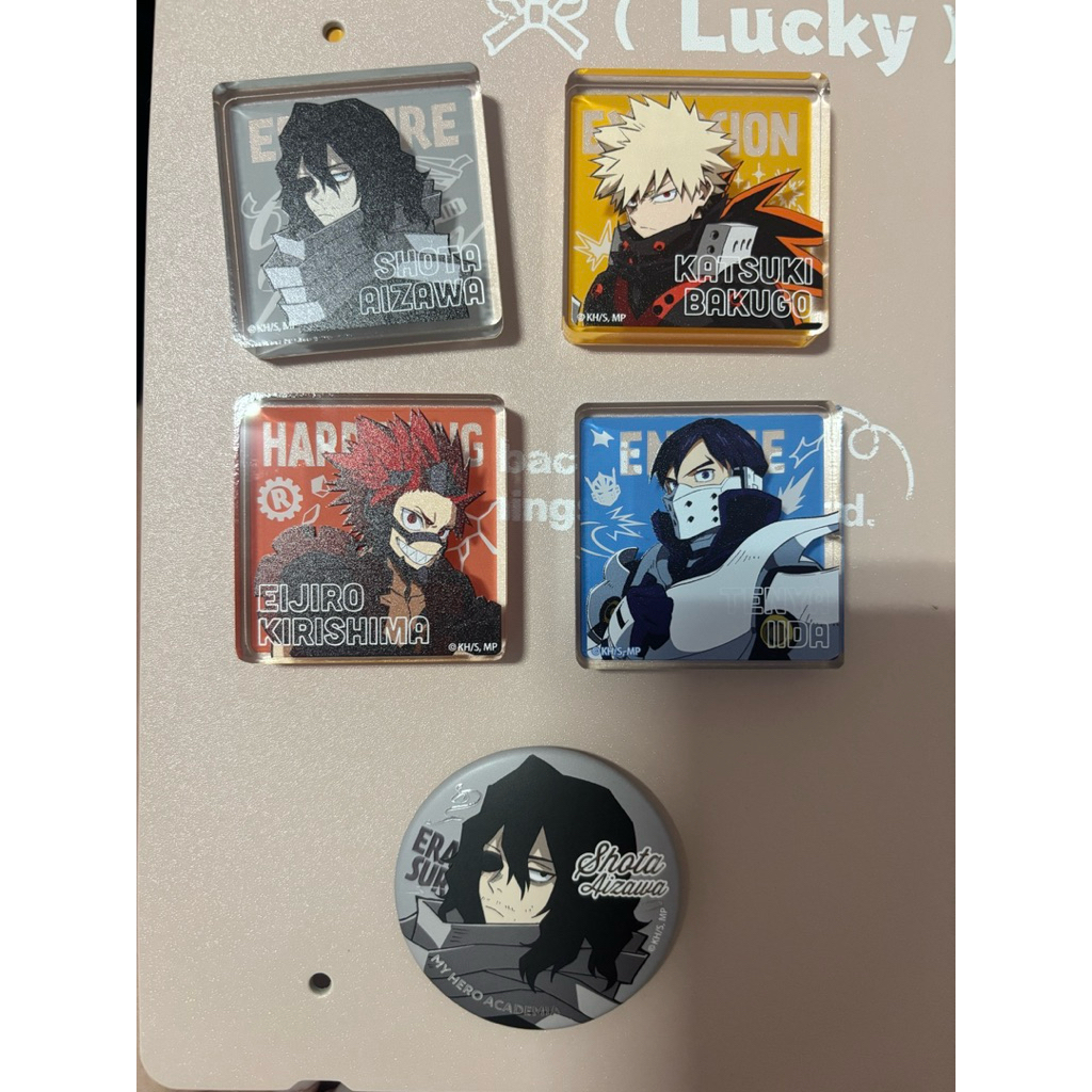 我的英雄學院 快閃店 壓克力磚 徽章 盲抽 盲包 確認款 爆豪勝己 飯田天哉 切島銳兒郎 相澤消太 麗日御茶子 荼毘
