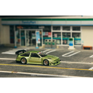 Tarmac 1/64 豐田 Toyota Sprinter Trueno AE86 Widebody 綠 模型車 小車