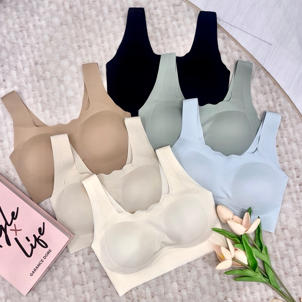頂級細絨冰絲 涼感速乾無痕 無重力不跑杯 固定杯內衣 小可愛 背心內衣/廠商嚴選[ʃ] Shhgirl正韓女裝批發價