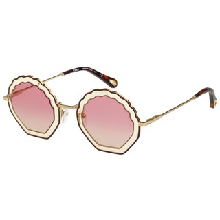 CHLOE 墨鏡 造型太陽眼鏡 造型 (琥珀+金色)CE147