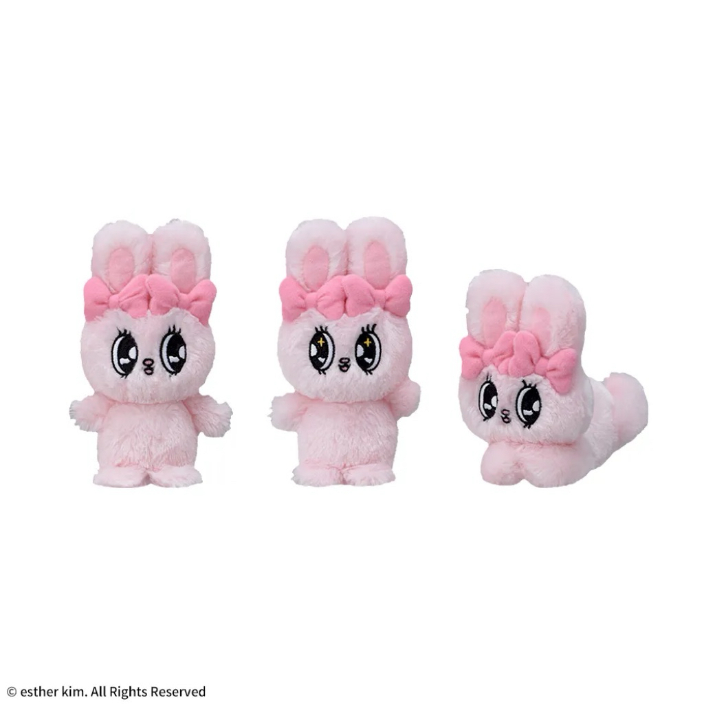 ❤Lika小舖❤艾絲樂小兔E 日本帶回全新正版現貨 Esther Bunny景品玩偶布偶娃娃吊飾 毛絨絨兔子 閃閃眼睛