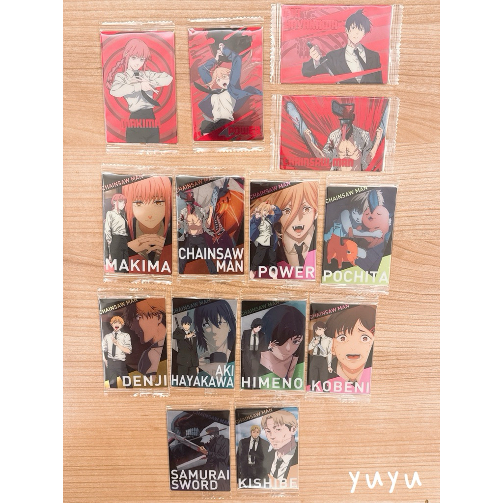 現貨 日本 萬代 鏈鋸人小卡 閃卡 餅卡 收藏卡 瑪奇瑪 淀治 波奇塔 早川秋 帕瓦 整套 26張