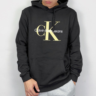 【New START精品服飾-員林】現貨 Calvin Klein CK 燙金大CK 內刷毛 帽T 連帽上衣 長袖