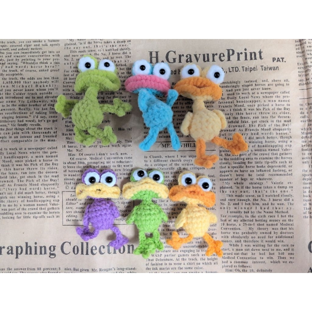 【現貨成品】泰國醜娃 必備配件 迷你 大嘴鴨 大嘴蛙 大眼鴨 大眼蛙 醜萌鴨 醜萌鴨 歪頭鴨 歪頭蛙 手作鉤織 編織娃娃