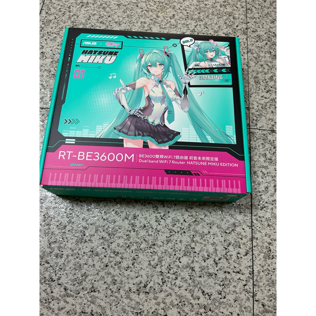 ASUS 華碩 RT-BE3600M 初音未來 WiFi 7 雙頻 AiMesh 路由器