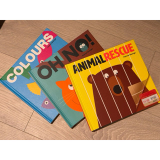 ［二手］創意啟蒙膠片書 三本合售： OH NO! ANIMAL RESCUE, COLOURS