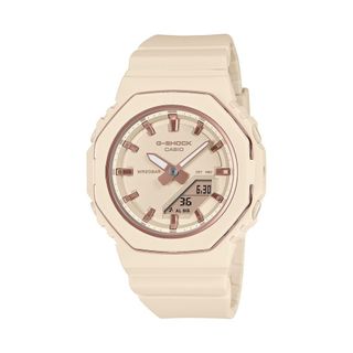CASIO 卡西歐G-SHOCK 八角錶殼 經典時尚錶 粉米色 GMA-P2110-4A
