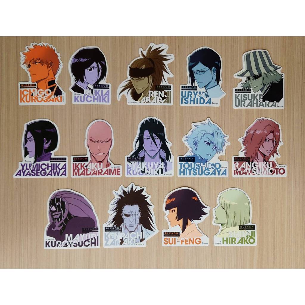 死神 BLEACH 日版 萬代 貼紙 一護 露琪亞 戀次 雨龍 浦原 弓親 白哉 冬獅郎 亂菊 涅 劍八 碎蜂 平子