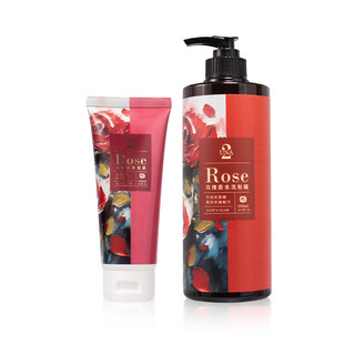 【百匡】玫瑰香水洗髮精500ml + 玫瑰沁養護髮素100ml - UNA