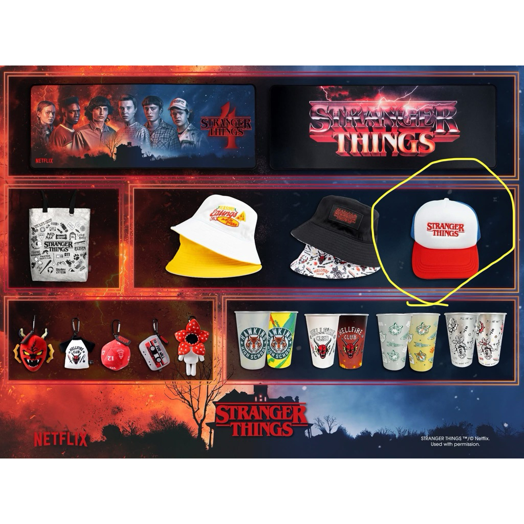 正版怪奇物語Dustin 帽子 達斯汀亨德森棒球帽 正版授權怪奇物語帽子 stranger things帽子 破盤特賣