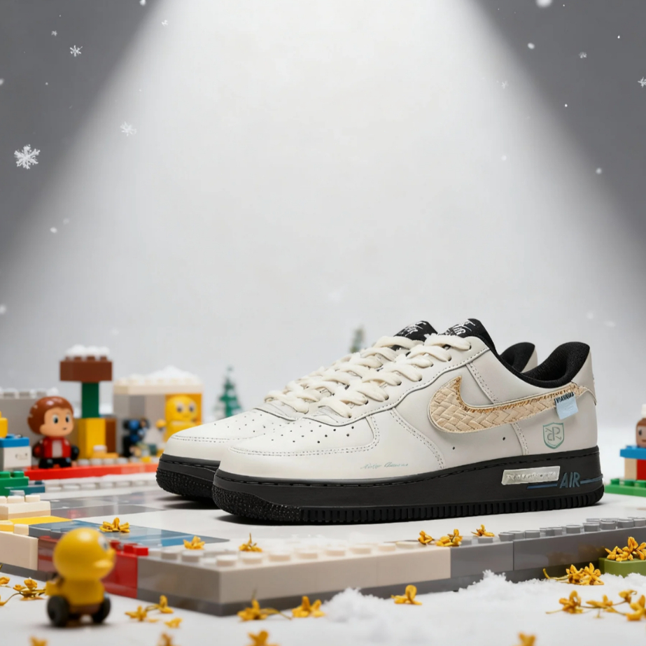 🔥革調 Nike Air Force 1 Low 熊貓惡作劇 冬夢奇緣主體 靈韻 百搭時尚 板鞋 休閒鞋 男女同款